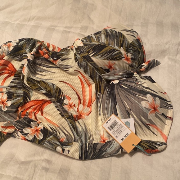 Kona Sol one piece medium 8 to 10 floral print bathing suit strapless slimming - Picture 7 of 13